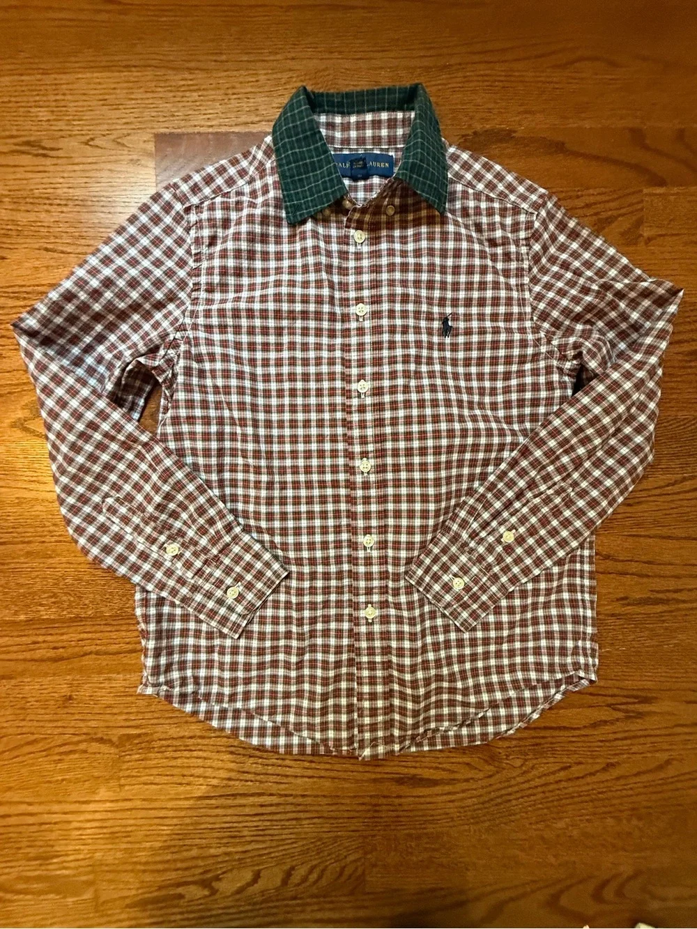 Ralph Lauren Plaid Button-Down Shirt Sz 10-12